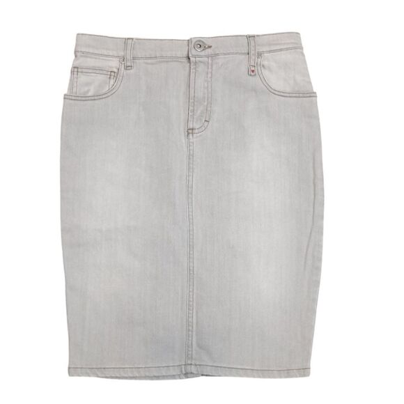 Fiorucci Dresses & Skirts - Fiorucci Lightweight Light Gray Wash Denim Pencil Skirt Size 40 Italian/ 6 US